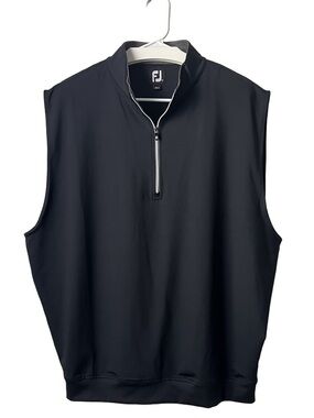 FootJoy Performance Half-Zip Jersey Pullover Golf Vests with Gathered Waist